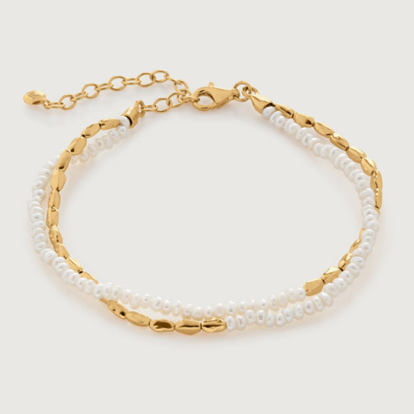 Gold and Pearl Bracelet