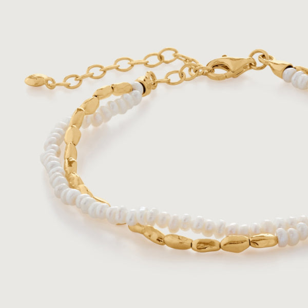 Gold and Pearl Bracelet