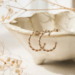 Load image into Gallery viewer, Open Rope Hoop Earrings
